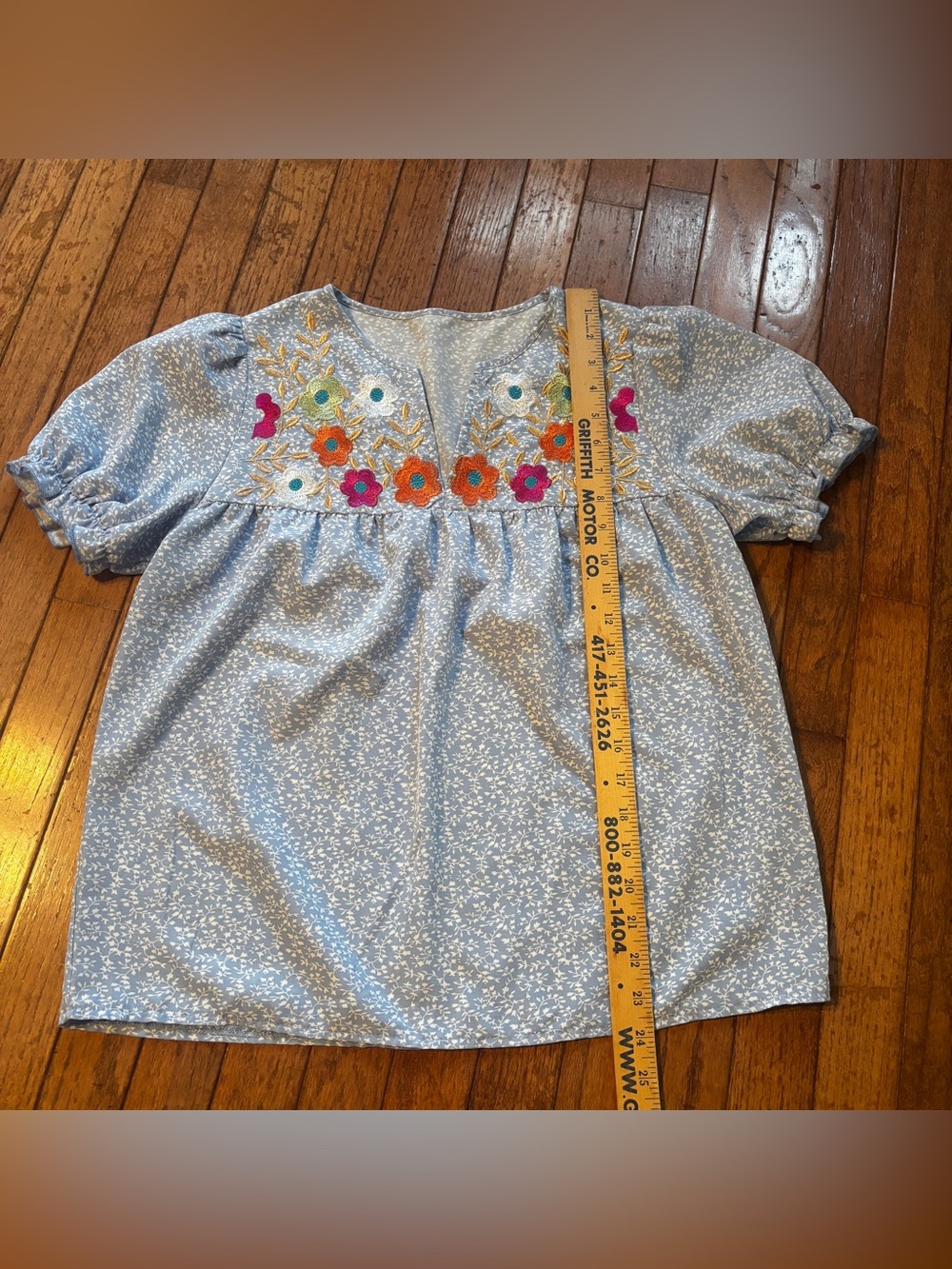 Womens Flower blouse size M - Picture 6 of 8